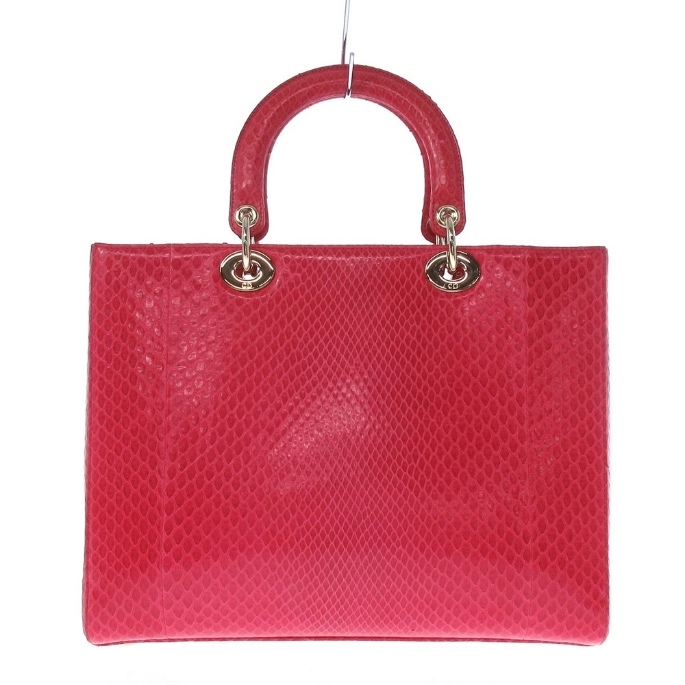 Dior Large Pink Python Handbag  Lady - Picture 3 of 15